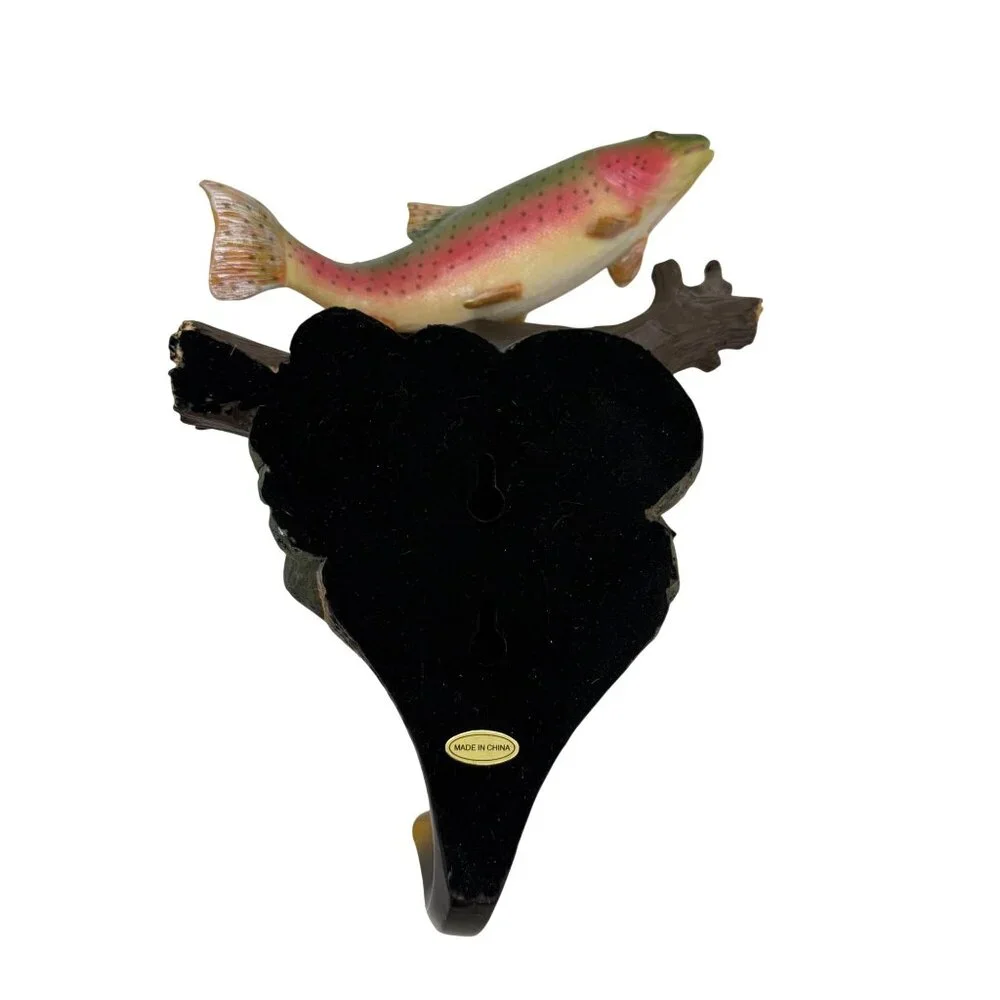 Wild Wings Rainbow Trout Wall Hook Mark Susinno w/ Box Rustic Lodge Decor Angler